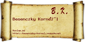 Besenczky Kornél névjegykártya
